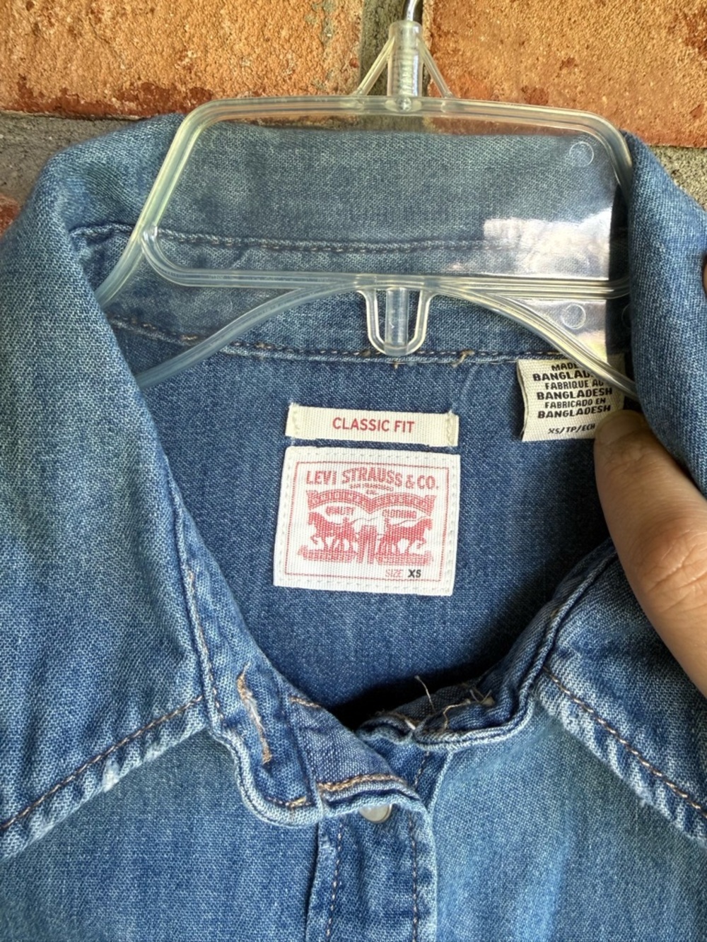 Levi's Ultimate Western Long Sleeve Denim Shirt Classic Fit Pearl Snap Buttons - Picture 3 of 6